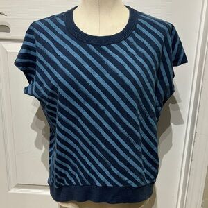 rag & bone Striped Navy Blue Women's Top